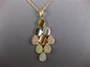 ESTATE LARGE 1.07CT DIAMOND 18KT WHITE YELLOW & ROSE GOLD TEAR DROP LEAF PENDANT