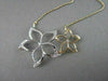 ANTIQUE LARGE TWO TONE 18KT FLOWER DIAMOND NECKLACE BEAUTIFUL ONE OF A KIND!!!