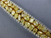 EXTRA LARGE 28.26CT WHITE & FANCY YELLOW DIAMOND 18K 2 TONE GOLD TENNIS BRACELET