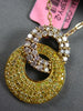 1.25CT FANCY YELLOW & PINK DIAMOND 18KT YELLOW GOLD 3D DOUBLE CIRCULAR PENDANT