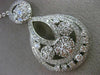 ANTIQUE LARGE 2.60CT DIAMOND 14K WHITE GOLD MILGRAIN FLOWER CLUSTER PENDANT 2075