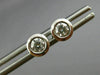 ESTATE .30CT DIAMOND 14KT WHITE GOLD CLASSIC SOLITAIRE BEZEL STUD EARRINGS 25792