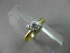 ESTATE .52CT DIAMOND 14KT W&Y GOLD SOLITAIRE FLORAL ENGAGEMENT RING #11348