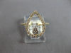 ESTATE .26CT DIAMOND 14K YELLOW GOLD 3D ROUND & BAGUETTE OPEN TEAR DROP FUN RING
