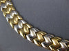 ESTATE WIDE 14KT WHITE & YELLOW GOLD 3D MATTE & SHINY FLAT LOVE NECKLACE #27393
