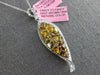 5.58CT WHITE & INTENSE FANCY YELLOW DIAMOND 18K 2 TONE GOLD 3D TEAR DROP PENDANT