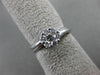 ANTIQUE .66CT DIAMOND 14KT WHITE GOLD DOUBLE BAND FLOWER ENGAGEMENT RING #19377