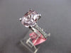 LARGE 4.69CT DIAMOND & AAA KUNZITE 18KT WHITE GOLD CUSHION ROUND ENGAGEMENT RING