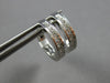 ESTATE .25CT DIAMOND 14KT WHITE GOLD CLASSIC ROUND HUGGIE HOOP HANGING EARRINGS