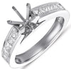.90CT DIAMOND 14K WHITE GOLD CLASSIC 6 PRONG CHANNEL SEMI MOUNT ENAGAGEMENT RING
