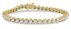 ESTATE 3.0CT DIAMOND 14KT YELLOW GOLD 3D CLASSIC ROUND TENNIS BRACELET