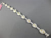 ESTATE LONG 6.23CT WHITE & FANCY YELLOW DIAMOND 18KT WHITE GOLD TENNIS BRACELET