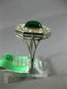 ANTIQUE LARGE 3.80CT DIAMOND & AAA EMERALD PLATINUM 3D OCTAGON ANNIVERSARY RING