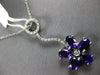 3.15CT DIAMOND & AAA AMETHYST 14KT WHITE GOLD CIRCLE OF LIFE OVAL FLOWER PENDANT