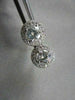 ANTIQUE 1.40CT 3D ROUND DIAMOND FILIGREE 14KT WHITE GOLD EARRINGS ONE OF A KIND!