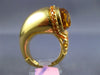 EXTRA LARGE 9.10CT AAA CITRINE & ORANGE ENAMEL 14K YELLOW GOLD FILIGREE FUN RING