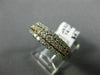 ESTATE WIDE .81CT DIAMOND 14K WHITE & ROSE GOLD 3 ROW CLASSIC ANNIVERSARY RING