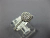 ESTATE .31CT DIAMOND 18KT WHITE GOLD 3D CLUSTER FLOWER HALO FRIENDSHIP RING
