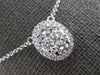 .67CT DIAMOND 14KT WHITE GOLD CLUSTER INVISIBLE OVAL HALO BY THE YARD NECKLACE