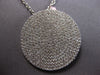 EXTRA LARGE 2CT DIAMOND 14KT WHITE GOLD MULTI ROW PAVE CIRCULAR FLOATING PENDANT