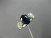 ESTATE 1.45CT DIAMOND & AAA SAPPHIRE 14KT WHITE GOLD 3D FILIGREE ENGAGEMENT RING