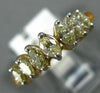 ESTATE .82CT FANCY YELLOW DIAMOND 14KT YELLOW GOLD SEVEN STONE ANNIVERSARY RING
