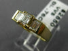 ANTIQUE .76CT ASSCHER DIAMOND 14KT YELLOW GOLD PAST PRESENT FUTURE RING #22009