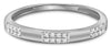 ESTATE .07CT DIAMOND 14KT WHITE GOLD PAST PRESENT FUTURE SQUARE ANNIVERSARY RING