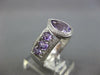 LARGE 2.49CT DIAMOND & AAA AMETHYST 14KT WHITE GOLD PEAR SHAPE & ROUND FUN RING