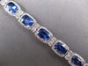LARGE 17.88CT DIAMOND & AAA SAPPHIRE 18KT WHITE GOLD 3D CUSHION & ROUND BRACELET