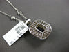 LARGE 4.04CT DIAMOND & AAA AMETHYST 14KT WHITE GOLD ROUND & EMERALD CUT PENDANT