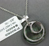 .49CT DIAMOND & AAA MOTHER OF PEARL 14K WHITE GOLD CLASSIC MOON FLOATING PENDANT