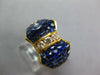 LARGE 81.35CT DIAMOND & AAA SAPPHIRE 18KT YELLOW GOLD 3D PRINCESS BOW SHAPE RING