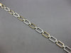 WIDE 1.21CT DIAMOND 14KT 2 TONE GOLD 3D CLASSIC RECTANGULAR LINK TENNIS BRACELET