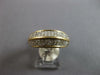 ESTATE WIDE 1.0CT DIAMOND 14KT YELLOW GOLD PRINCESS MULTI ROW ANNIVERSARY RING
