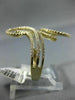 ESTATE LARGE .25CT ROUND DIAMOND 14KT YELLOW GOLD 3D MULTI ROW DOUBLE SWIRL RING