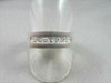 WIDE 7mm HAND CRAFTED .90CT F VVS DIAMOND 14KT WHITE GOLD MENS WEDDING BAND !!!!