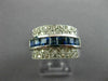WIDE 1.45CT DIAMOND & AAA SAPPHIRE 18KT WHITE GOLD 3D FILIGREE ANNIVERSARY RING