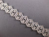 ESTATE WIDE 2.65CT DIAMOND 18KT WHITE GOLD 3D HEXAGON MULTI STAR TENNIS BRACELET