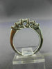 ESTATE .78CT ROUND DIAMOND 14KT WHITE GOLD 5 STONE LUCIDA ENGAGEMENT RING #18301