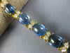 ANTIQUE LARGE 16.20CT DIAMOND & AAA SAPPHIRE 14K YELLOW GOLD OVAL BRACELET 20925