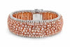 LARGE 20.68CT WHITE & PINK DIAMOND 18K WHITE & ROSE GOLD MULTI SHAPE BRACELET