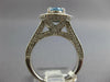 WIDE 1.29CT DIAMOND & AAA AQUAMARINE 18KT WHITE GOLD OVAL HALO ENGAGEMENT RING