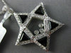 ESTATE LARGE .71CT DIAMOND & AAA ONYX 18KT WHITE GOLD 3D STAR FLOATING PENDANT