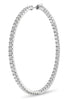 EXTRA LARGE 5CT DIAMOND 14KT WHITE GOLD CLASSIC INSIDE OUT HOOP HANGING EARRINGS