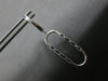 1.33CT DIAMOND & AAA SAPPHIRE 14KT WHITE GOLD BAGUETTE & ROUND HANGING EARRINGS