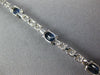 4.53CT DIAMOND & AAA SAPPHIRE 14KT WHITE GOLD 3D 3 STONE PANTHER TENNIS BRACELET