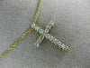 ESTATE .40CT DIAMOND 14KT YELLOW GOLD CLASSIC FLOATING CROSS PENDANT #21625
