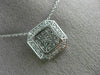 ESTATE LARGE .68CT DIAMOND 14KT WHITE GOLD 3D OCTAGON INVISIBLE PENDANT #21627