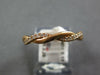 ESTATE .13CT DIAMOND 18KT ROSE GOLD 3D MATTE & SHINY ROPE SEMI ETERNITY FUN RING